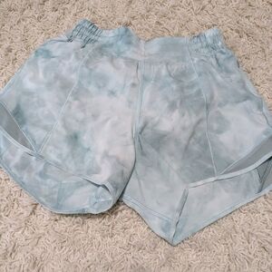 Lululemon Athletica Blue and White Athletic Shorts